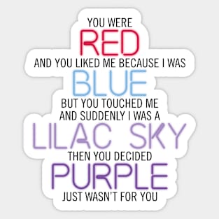 lilac sky Sticker